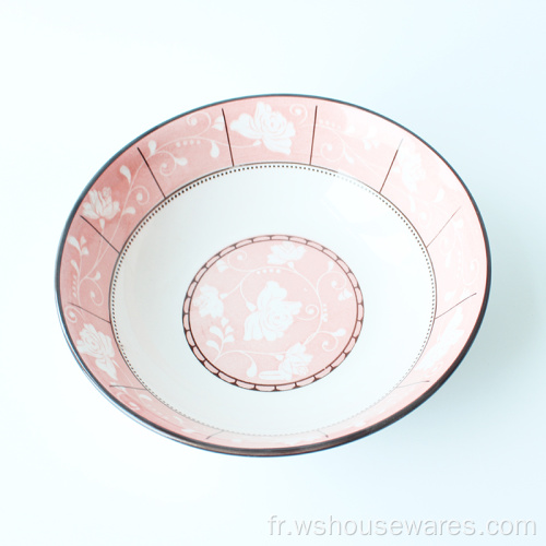 Wholesale porcelaine nodle bol vaisselle assiette de soupe en céramique